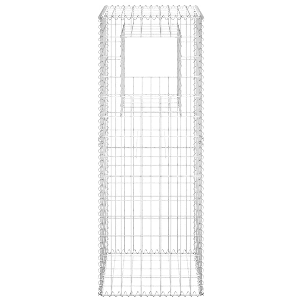 vidaXL Słupki gabionowe, 2 szt., 50x50x140 cm, żelazo