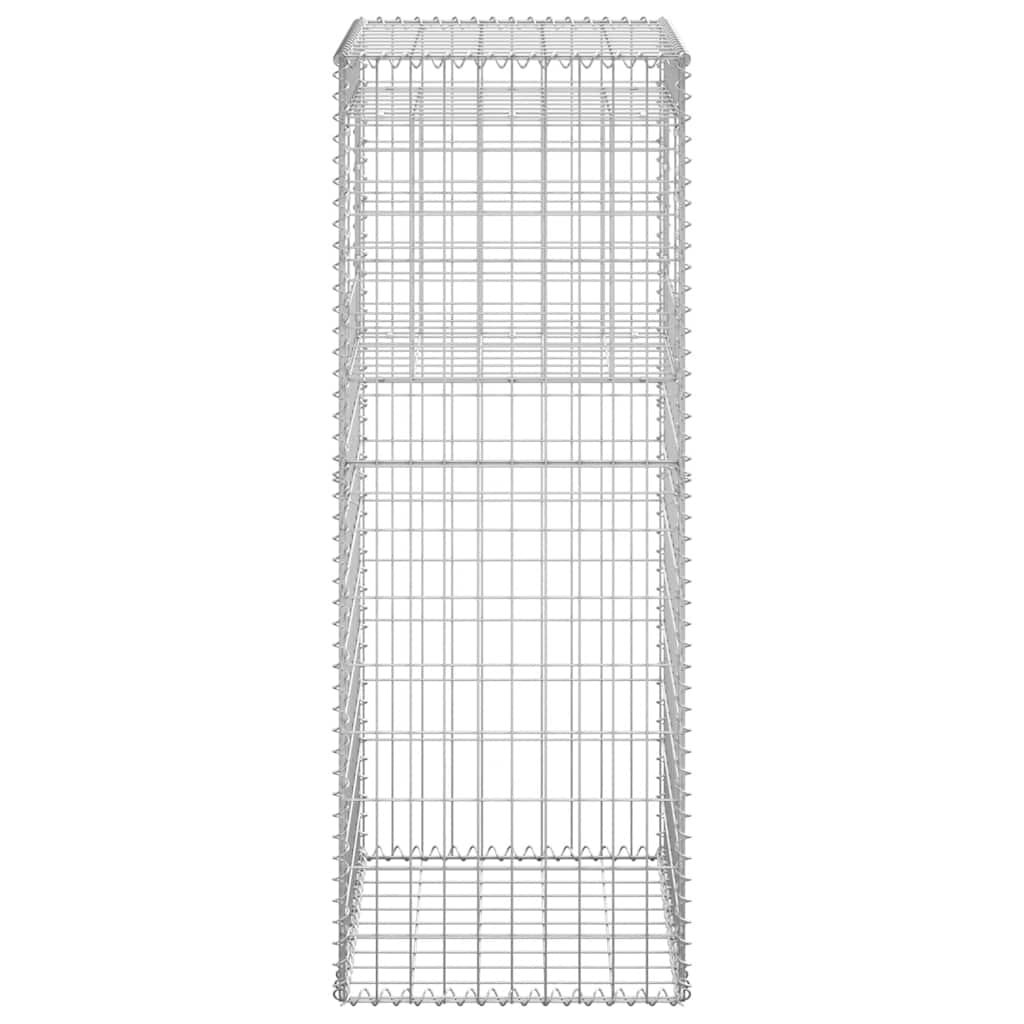 vidaXL Słupki gabionowe, 2 szt., 50x50x140 cm, żelazo