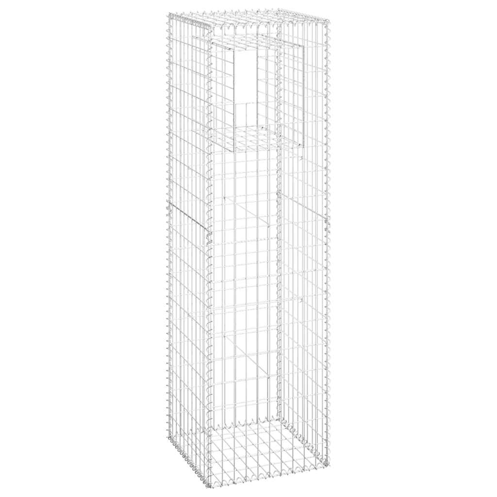 vidaXL Słupek gabionowy, 50x50x180 cm, żelazo