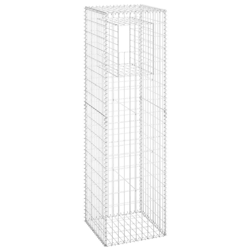 vidaXL Słupki gabionowe, 2 szt., 50x50x180 cm, żelazo