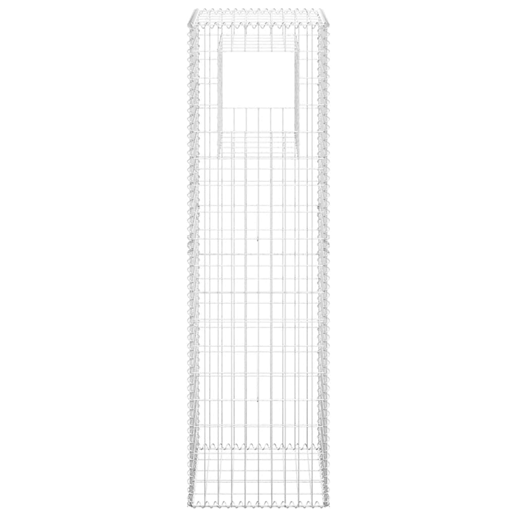 vidaXL Słupki gabionowe, 2 szt., 50x50x180 cm, żelazo