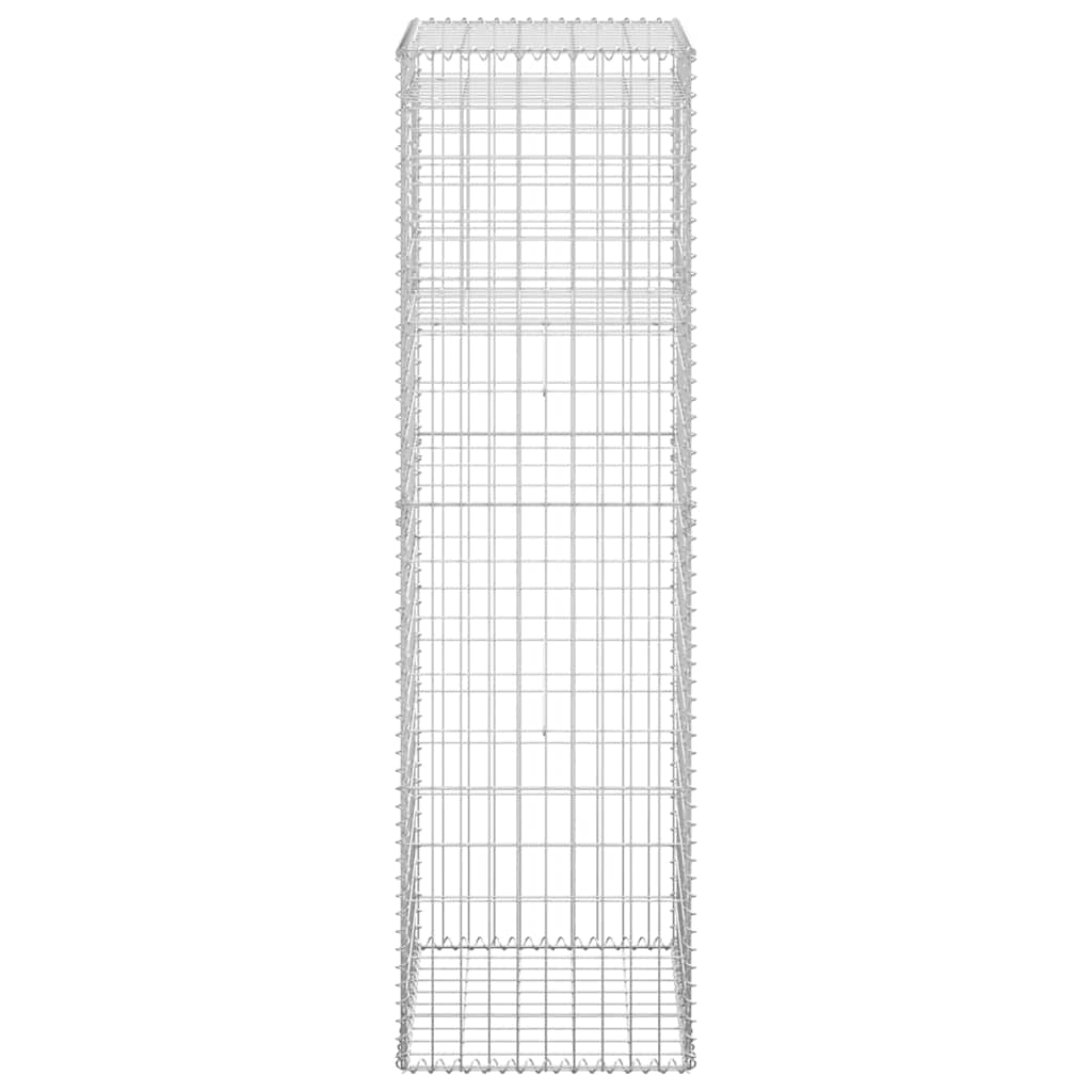 vidaXL Słupki gabionowe, 2 szt., 50x50x180 cm, żelazo