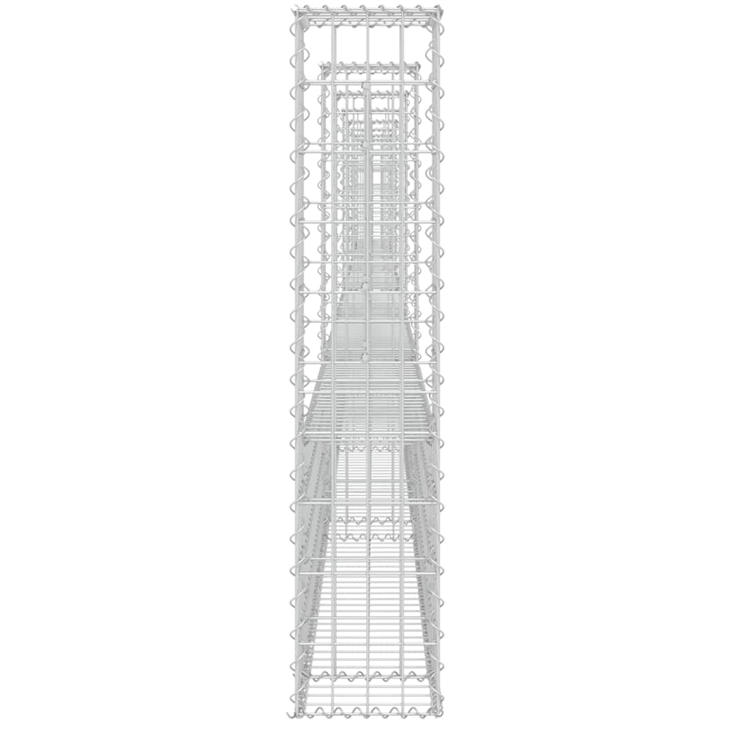 vidaXL Ogrodzenie gabionowe z 8 słupkami, żelazo, 860x20x100 cm