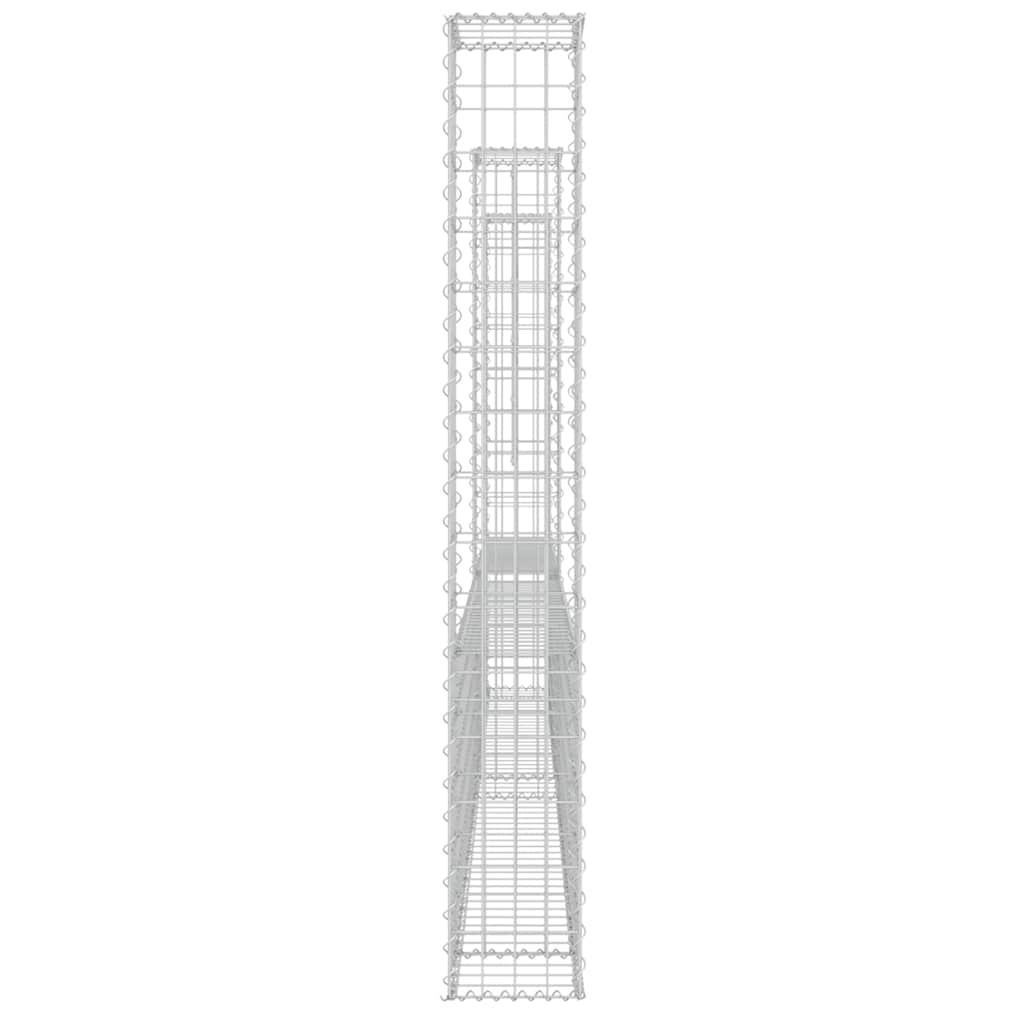 vidaXL 3 słupki gabionowe U-kształtne, 260x20x150 cm, żelazne