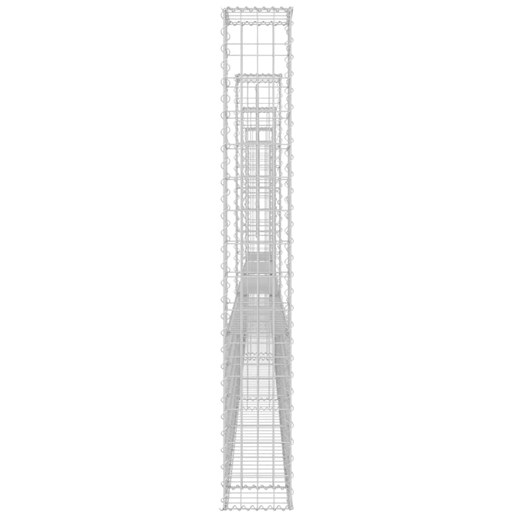 vidaXL 5 słupków gabionowych U-kształtnych, 500x20x150 cm, żelaznych