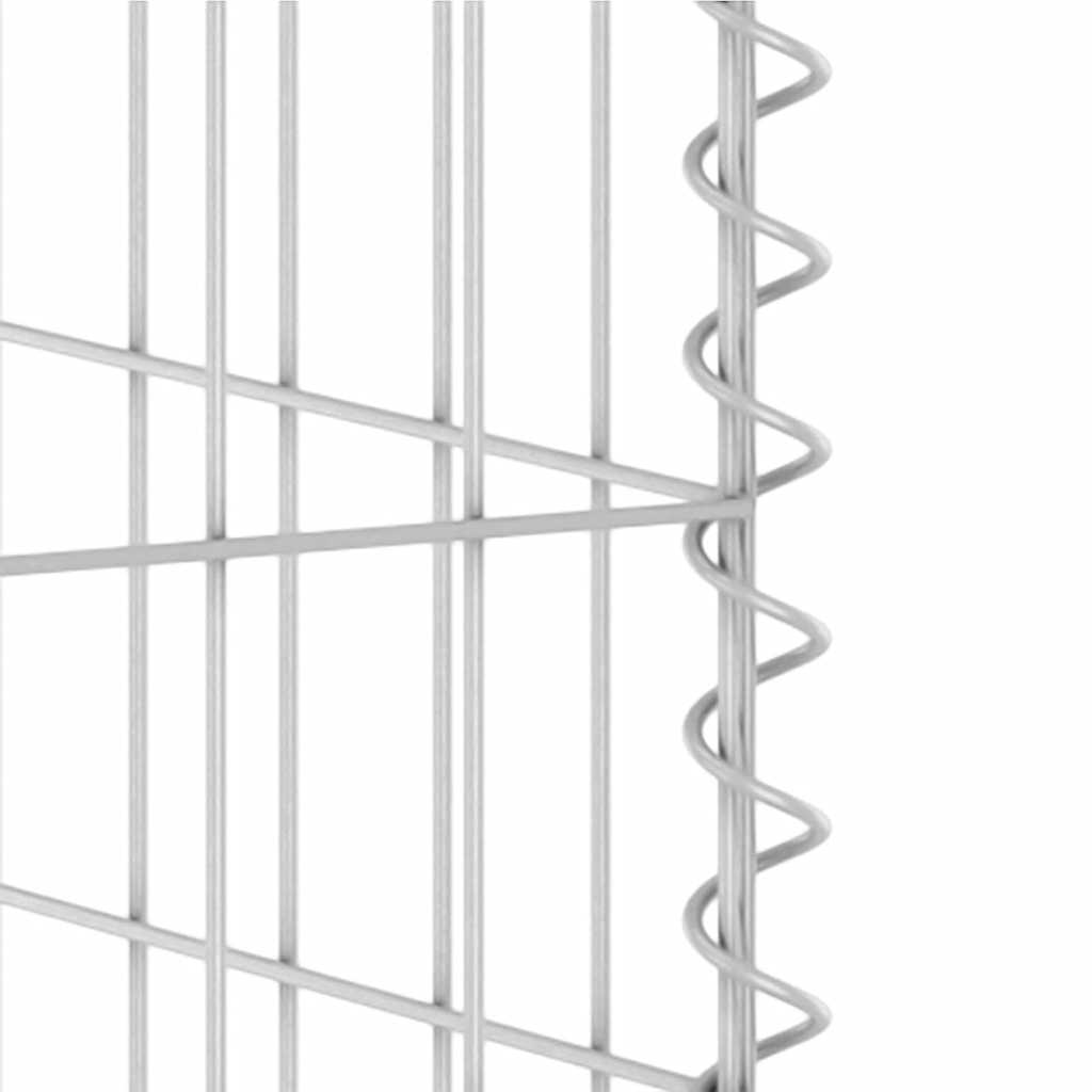 vidaXL Gabionowa osłona do koszy na śmieci, stal, 254x100x110 cm