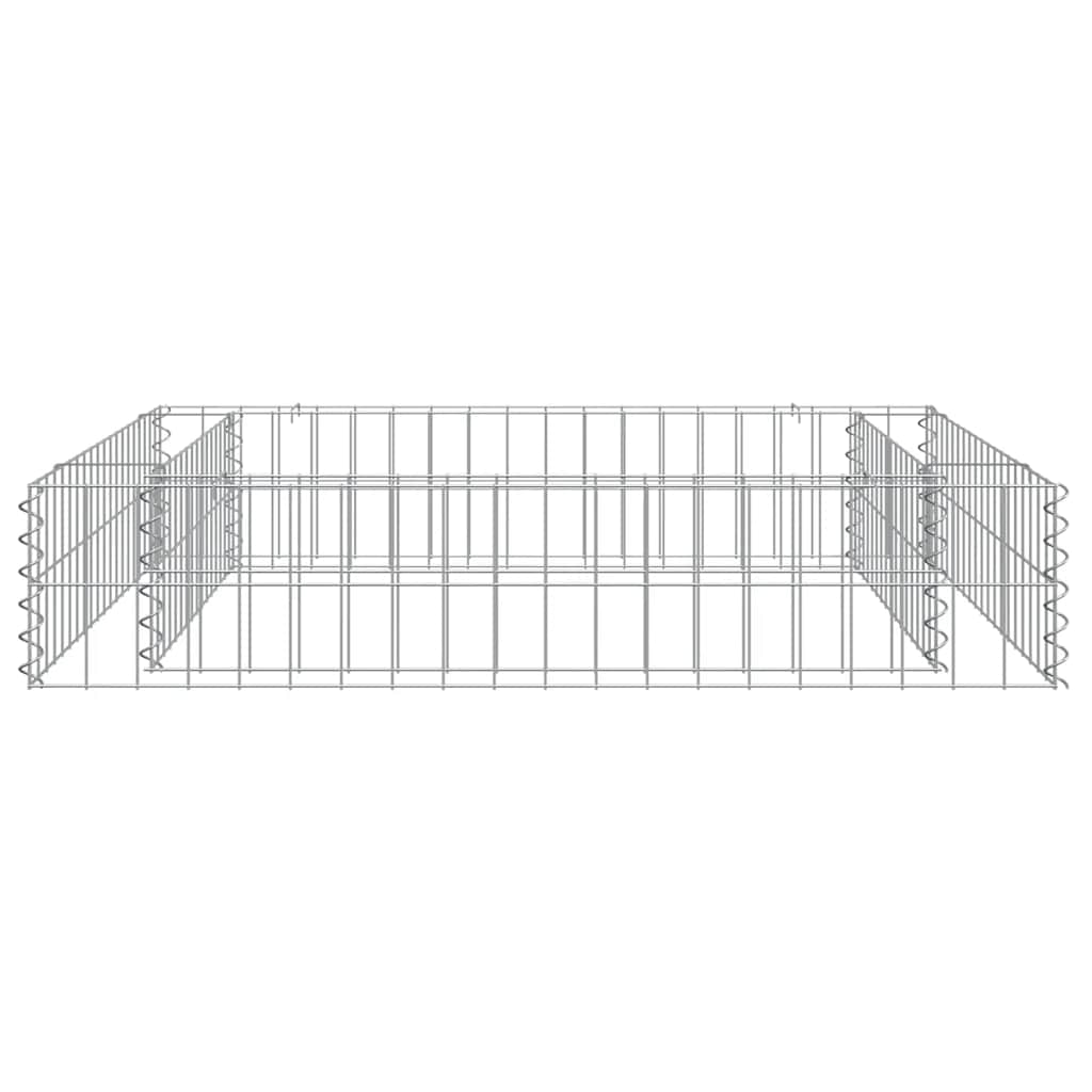 vidaXL Podwyższona donica gabionowa, galwanizowana stal, 100x100x20 cm