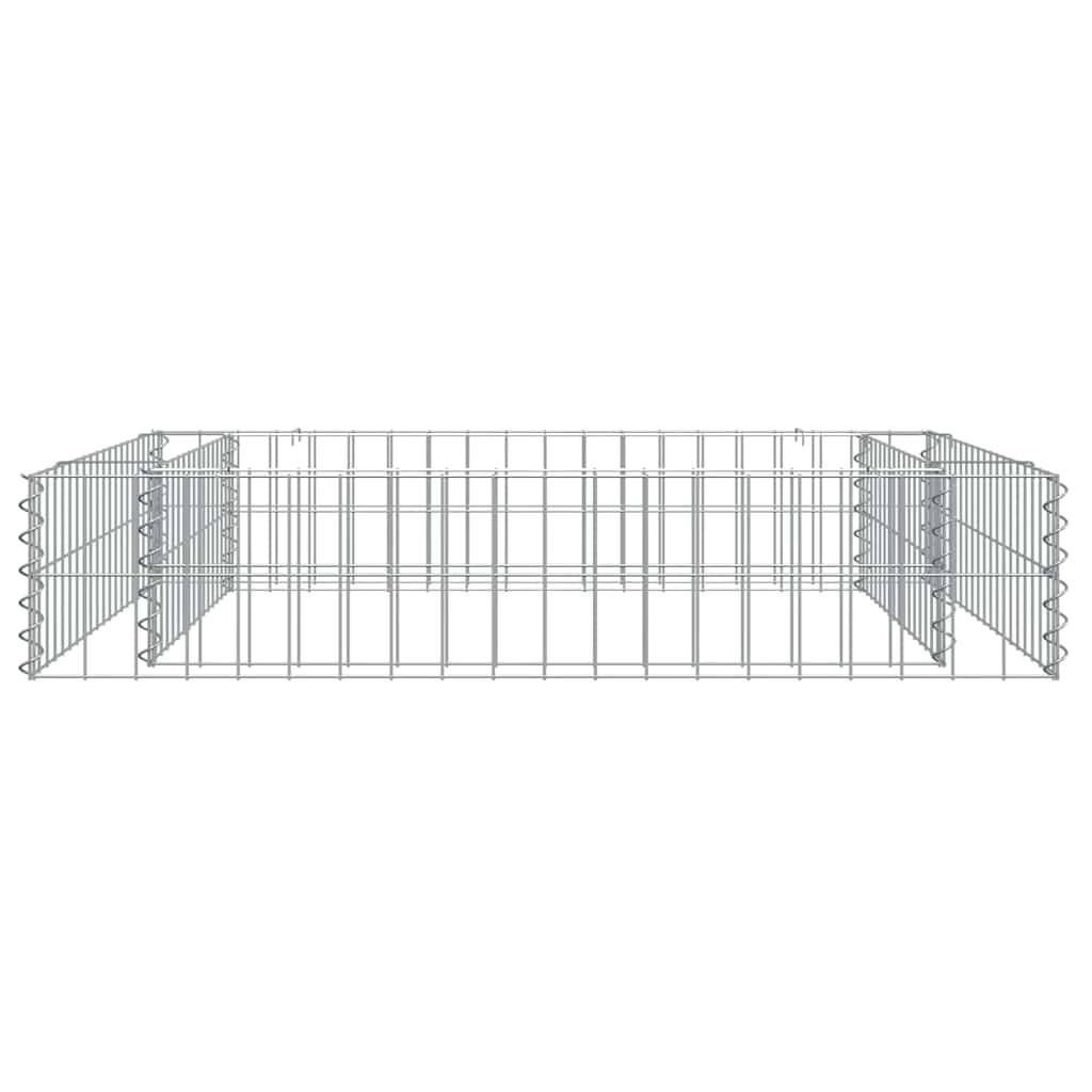 vidaXL Podwyższona donica gabionowa, galwanizowana stal, 100x100x20 cm
