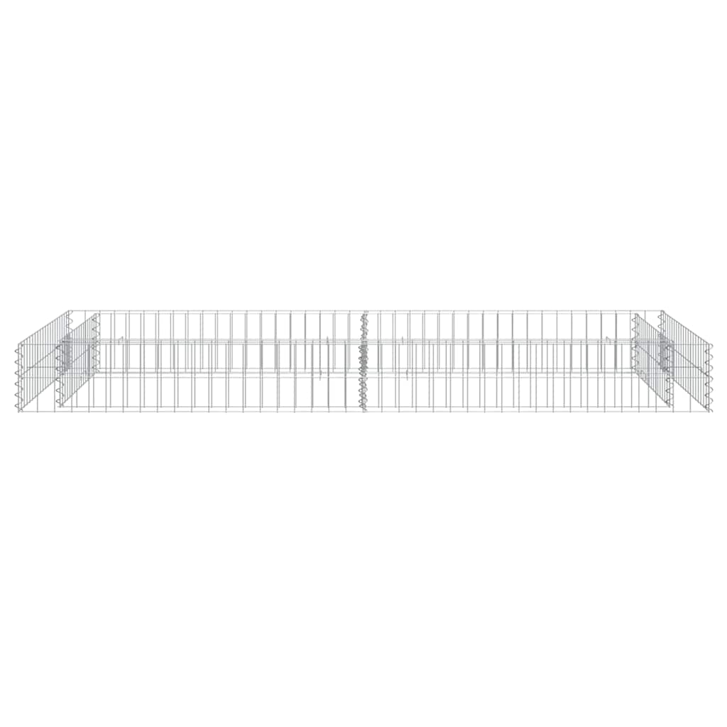 vidaXL Podwyższona donica gabionowa, galwanizowana stal, 200x100x20 cm