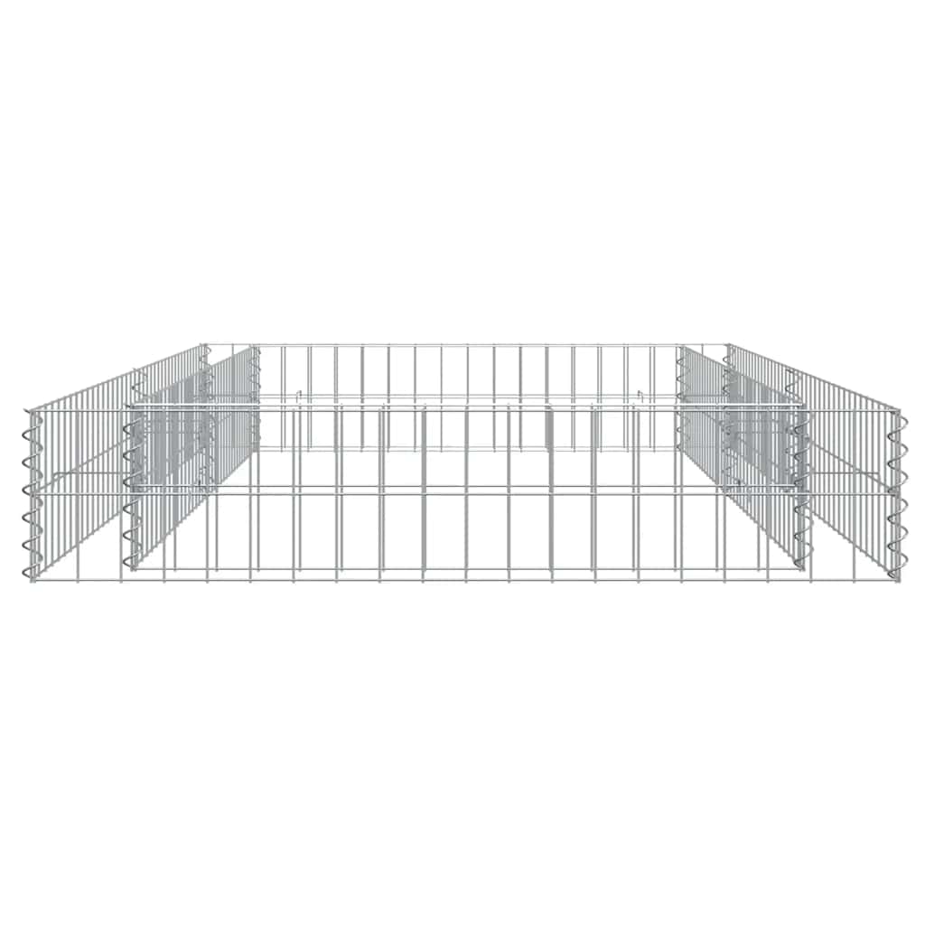 vidaXL Podwyższona donica gabionowa, galwanizowana stal, 200x100x20 cm
