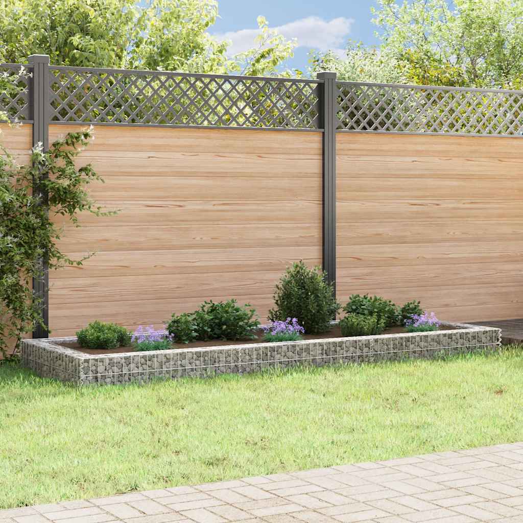 vidaXL Podwyższona donica gabionowa, galwanizowana stal, 300x100x20 cm