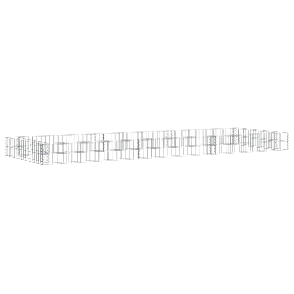 vidaXL Podwyższona donica gabionowa, galwanizowana stal, 300x100x20 cm