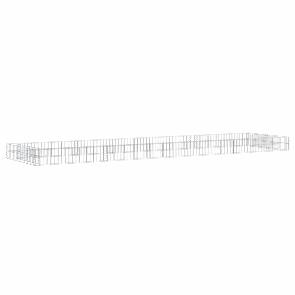 vidaXL Podwyższona donica gabionowa, galwanizowana stal, 400x100x20 cm
