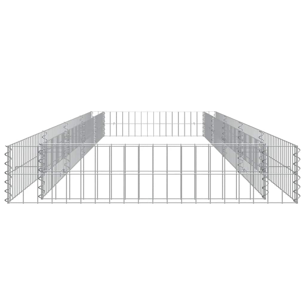 vidaXL Podwyższona donica gabionowa, galwanizowana stal, 400x100x20 cm