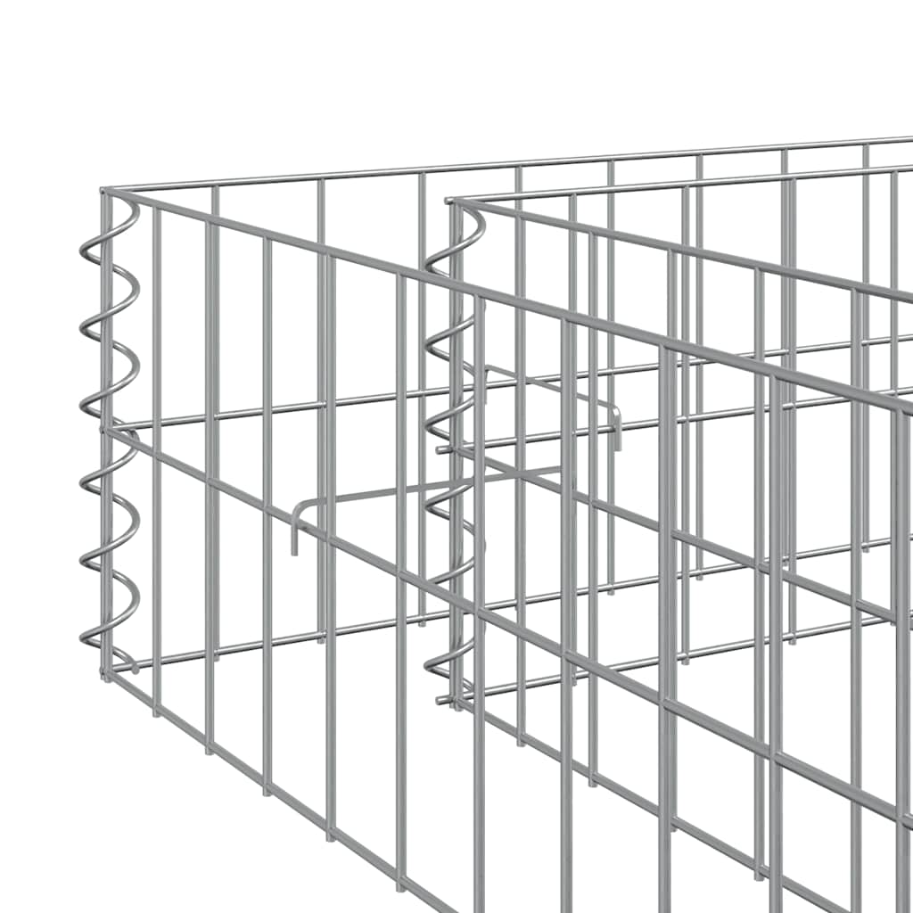 vidaXL Podwyższona donica gabionowa, galwanizowana stal, 400x100x20 cm