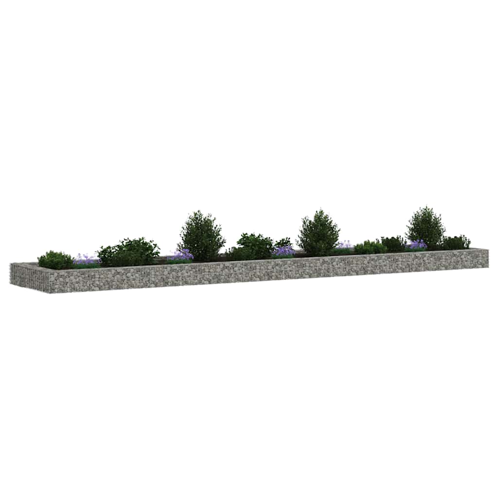 vidaXL Podwyższona donica gabionowa, galwanizowana stal, 500x100x20 cm