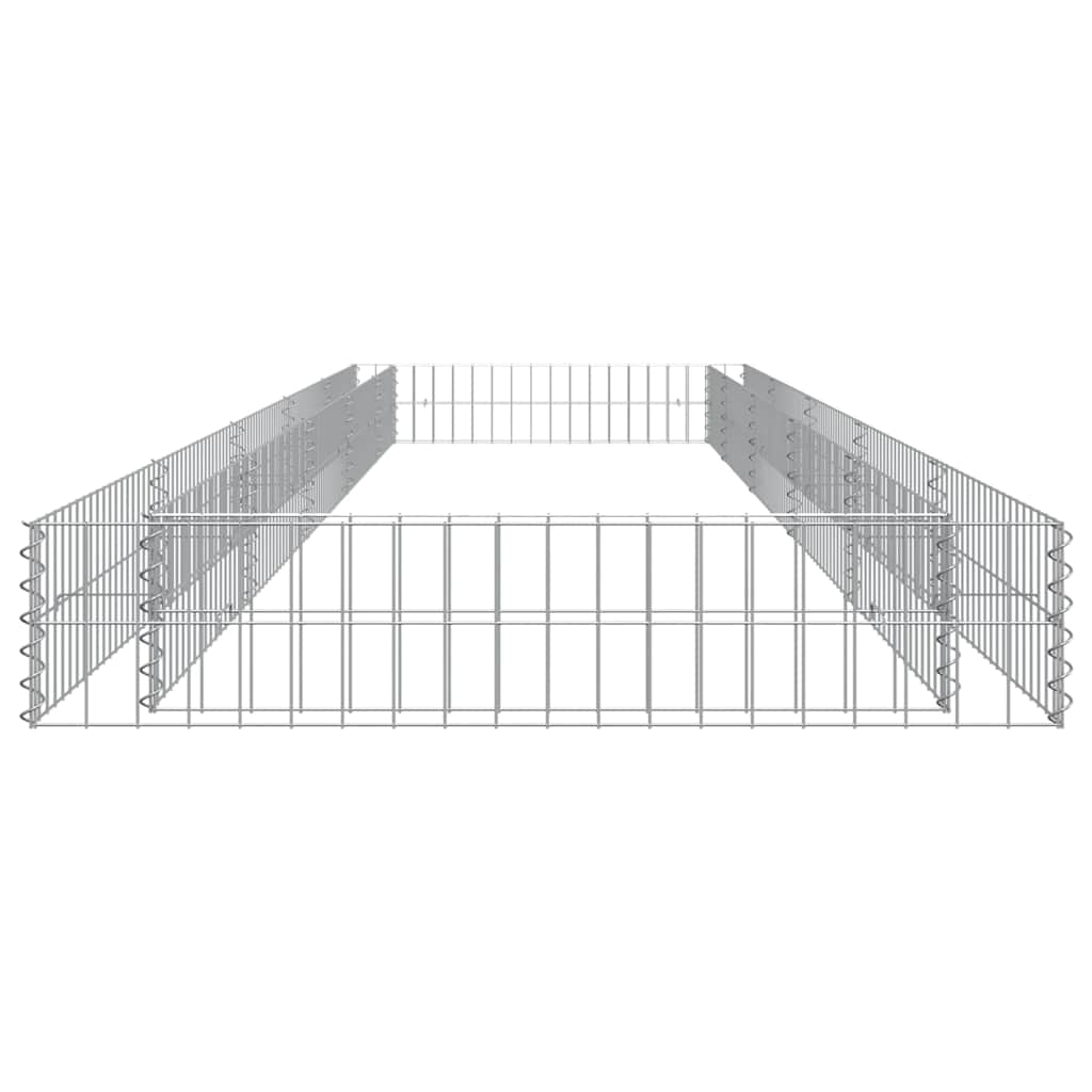 vidaXL Podwyższona donica gabionowa, galwanizowana stal, 500x100x20 cm