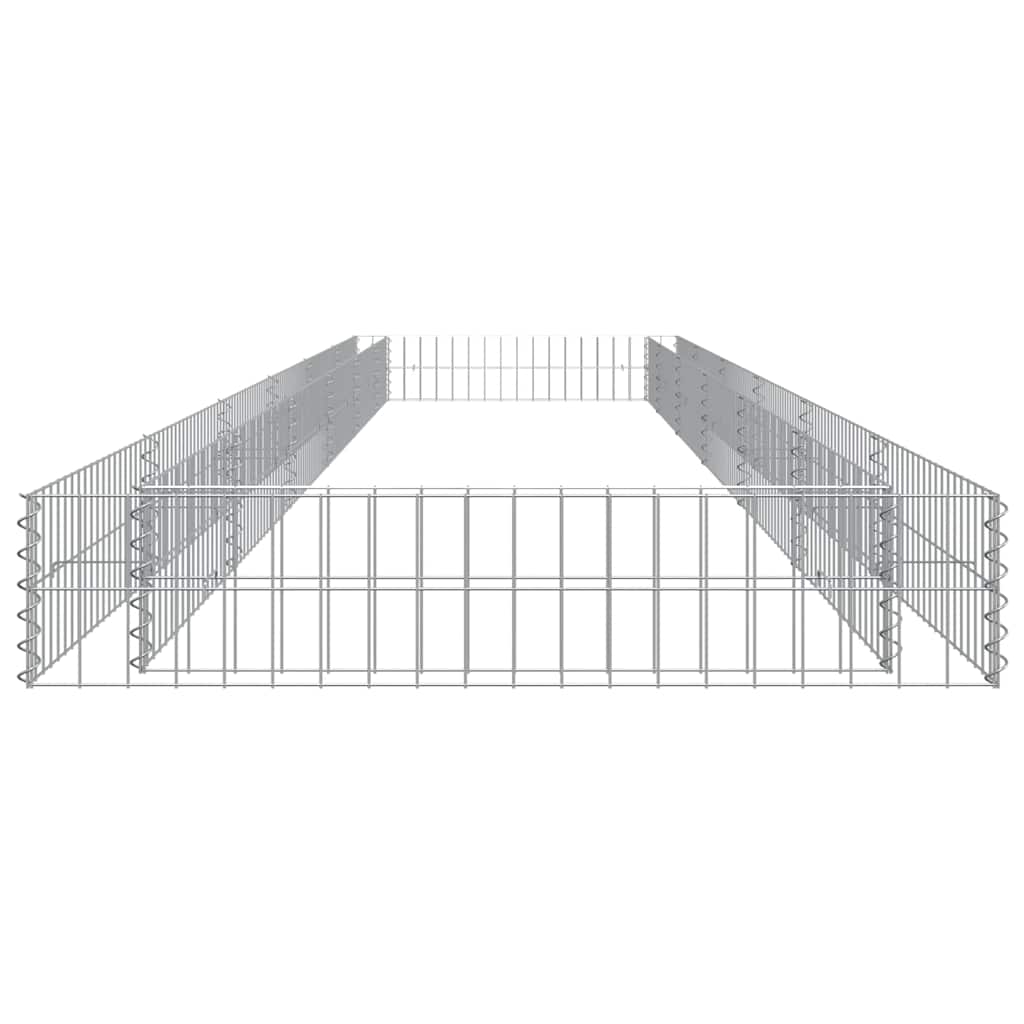 vidaXL Podwyższona donica gabionowa, galwanizowana stal, 600x100x20 cm