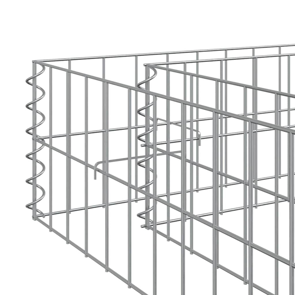 vidaXL Podwyższona donica gabionowa, galwanizowana stal, 600x100x20 cm