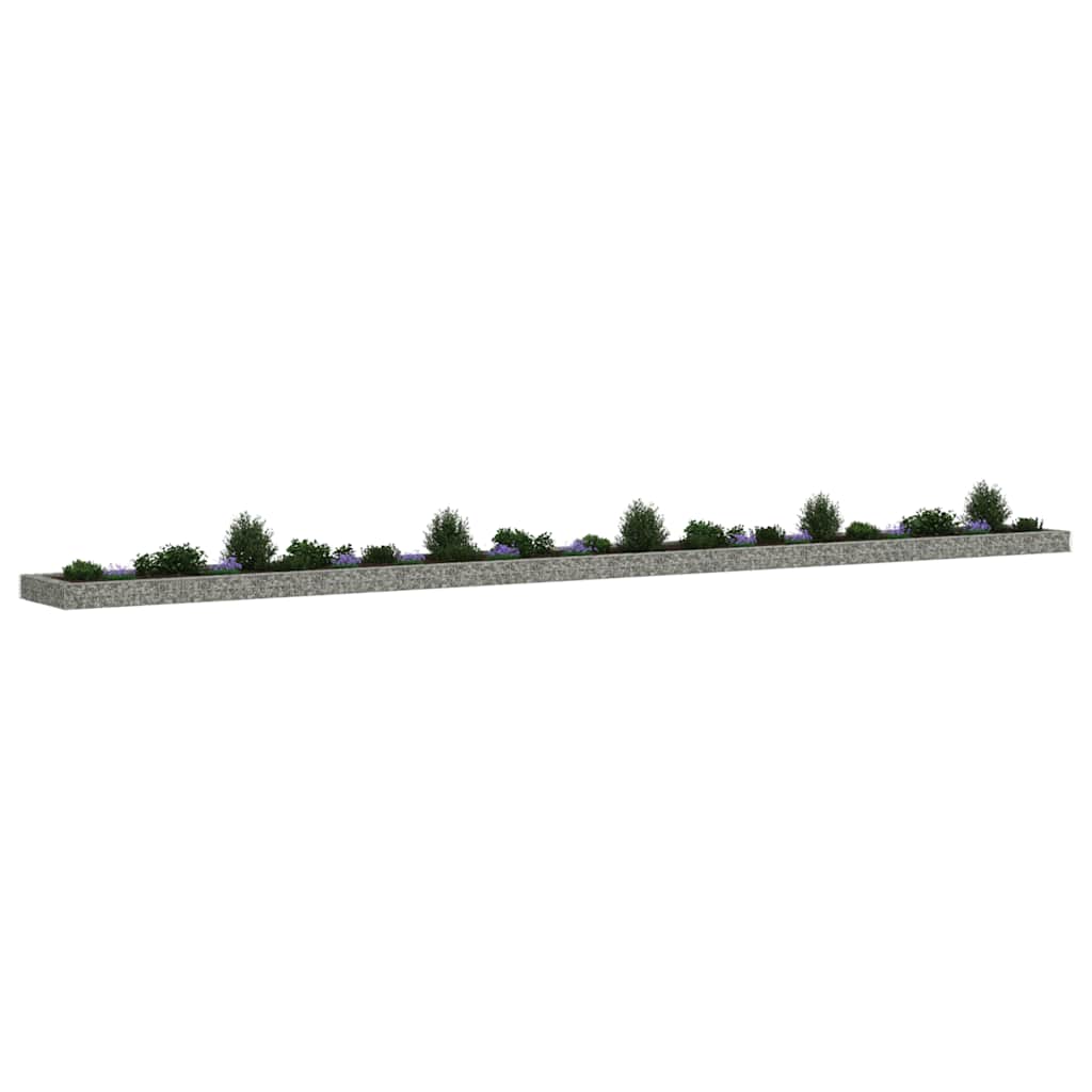 vidaXL Podwyższona donica gabionowa, galwanizowana stal, 1000x100x20cm