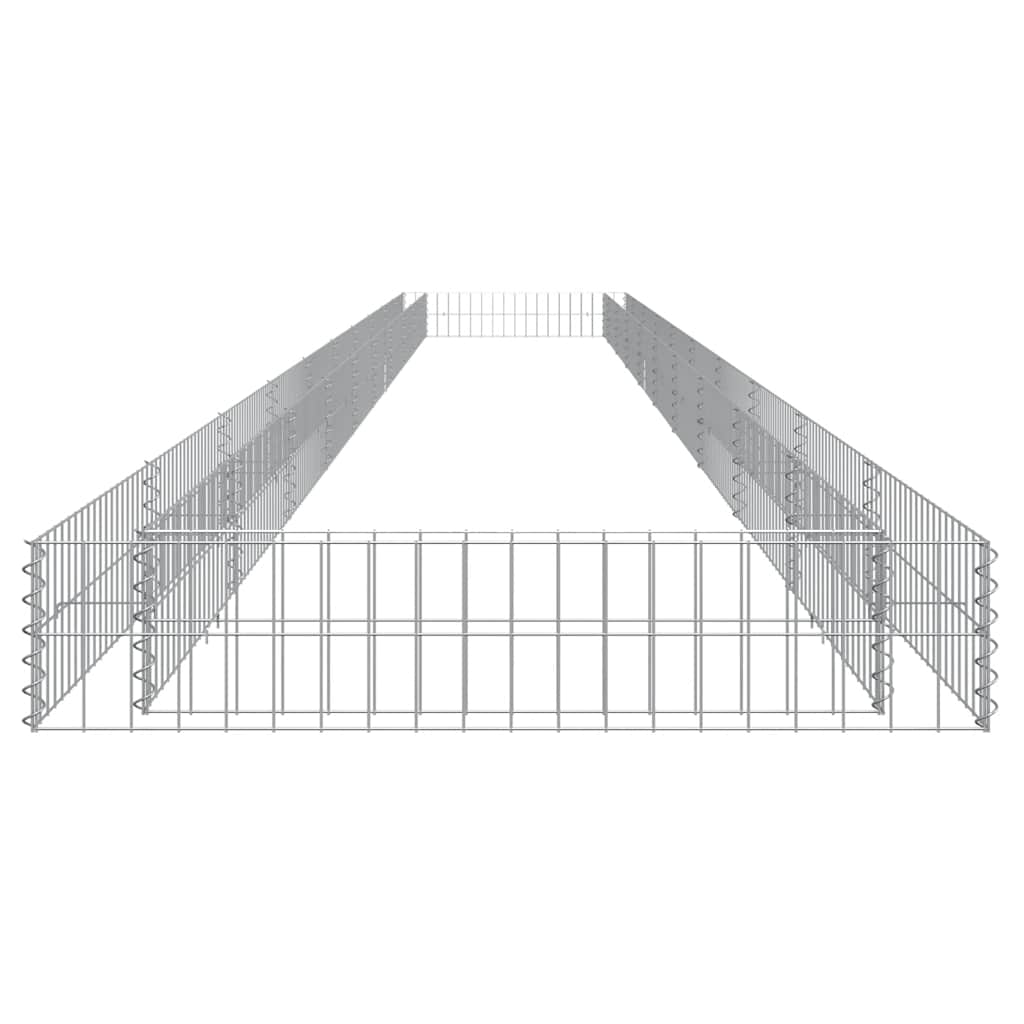 vidaXL Podwyższona donica gabionowa, galwanizowana stal, 1000x100x20cm