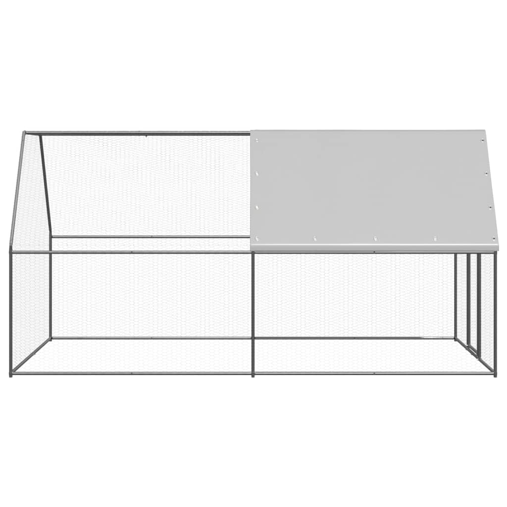 vidaXL Klatka zewnętrzna dla kurcząt, 2x4x2 m, stal galwanizowana