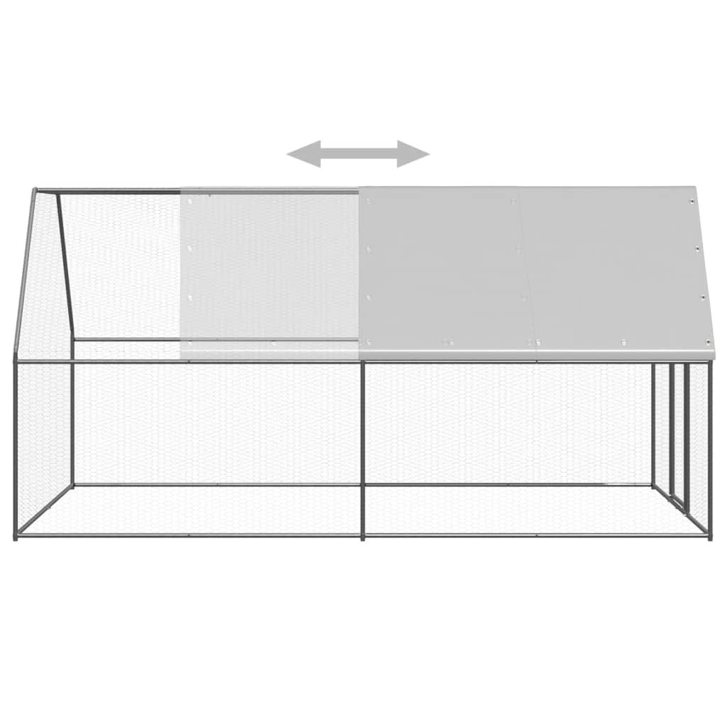 vidaXL Klatka zewnętrzna dla kurcząt, 2x4x2 m, stal galwanizowana