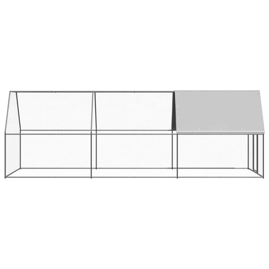 vidaXL Klatka zewnętrzna dla kurcząt, 2x6x2 m, stal galwanizowana