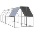 vidaXL Klatka zewnętrzna dla kurcząt, 2x8x2 m, stal galwanizowana
