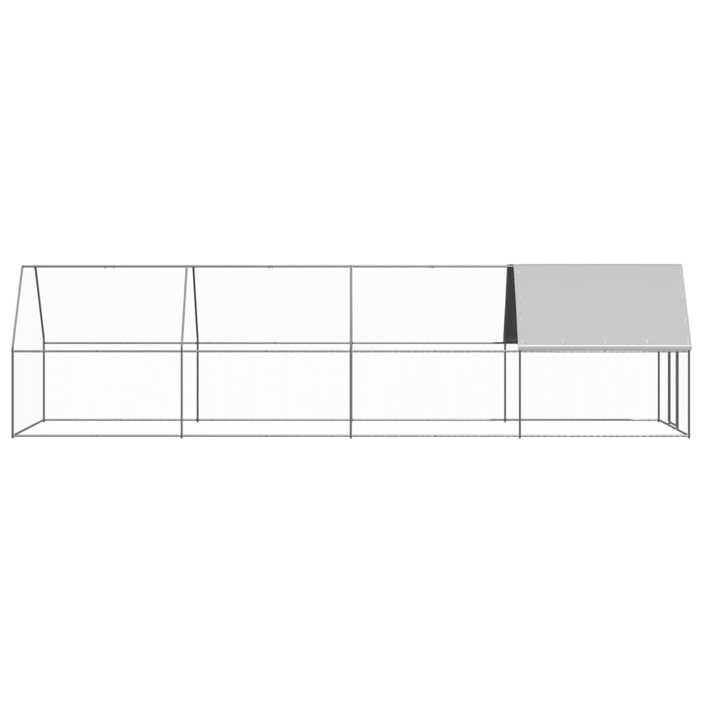 vidaXL Klatka zewnętrzna dla kurcząt, 2x8x2 m, stal galwanizowana