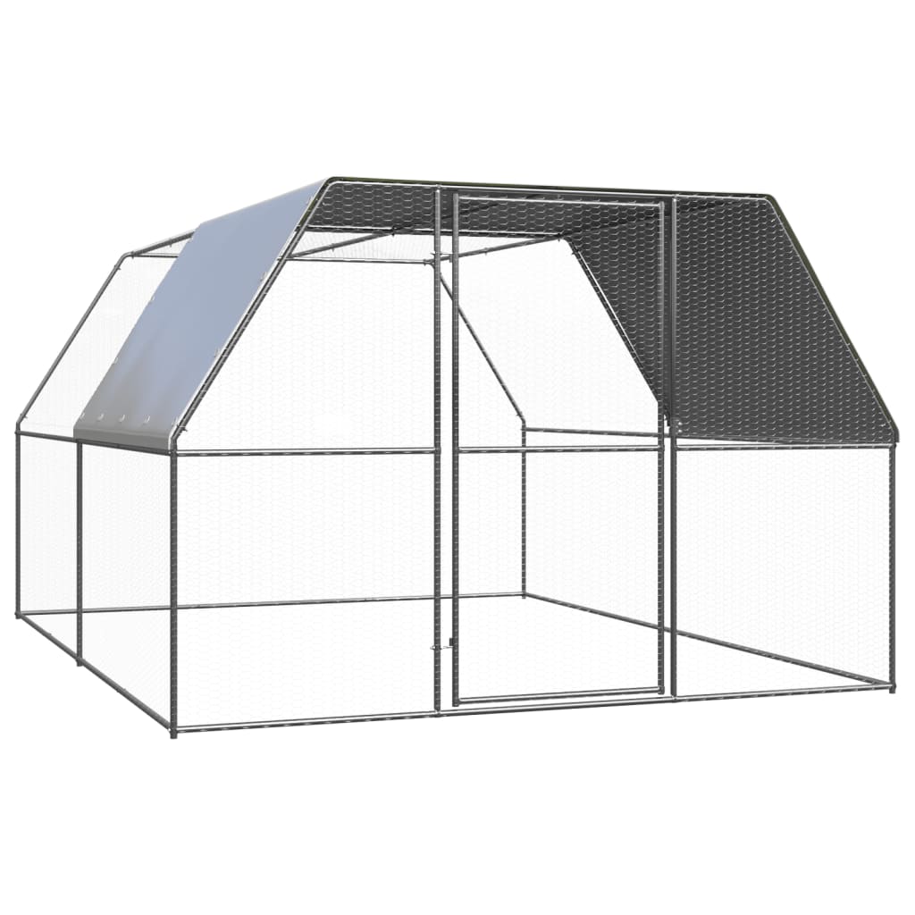 vidaXL Klatka zewnętrzna dla kurcząt, 3x4x2 m, stal galwanizowana