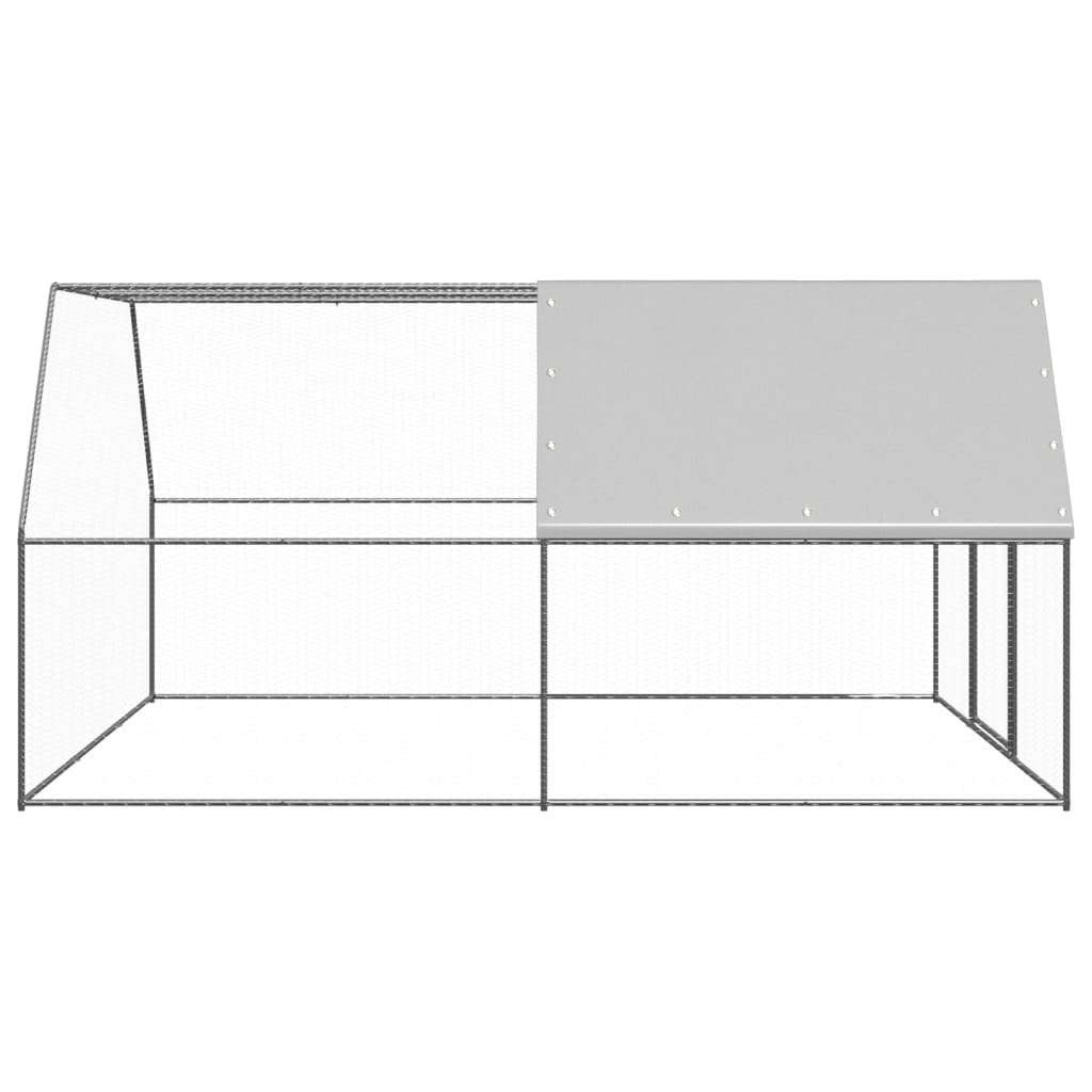 vidaXL Klatka zewnętrzna dla kurcząt, 3x4x2 m, stal galwanizowana