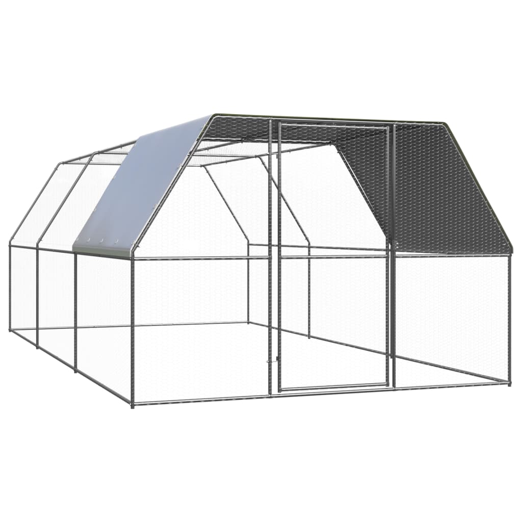 vidaXL Klatka zewnętrzna dla kurcząt, 3x6x2 m, stal galwanizowana
