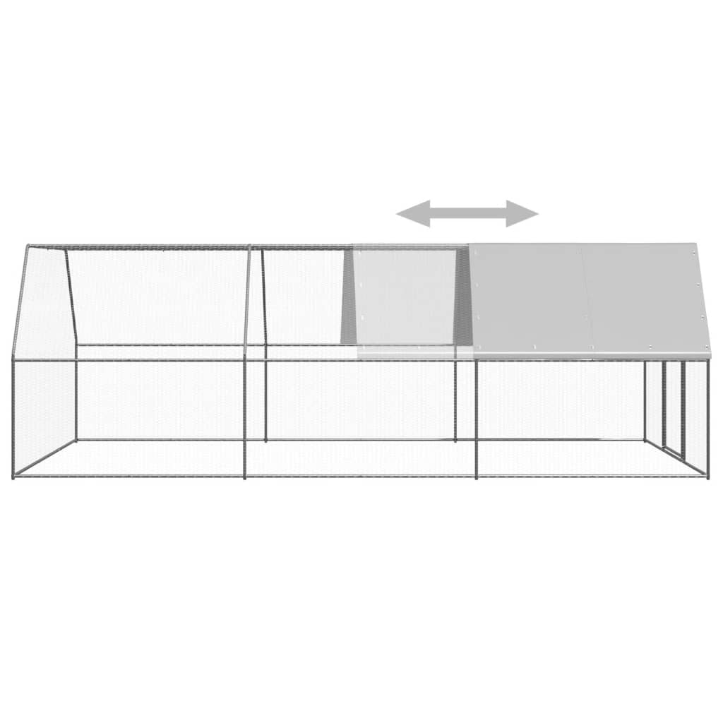 vidaXL Klatka zewnętrzna dla kurcząt, 3x6x2 m, stal galwanizowana