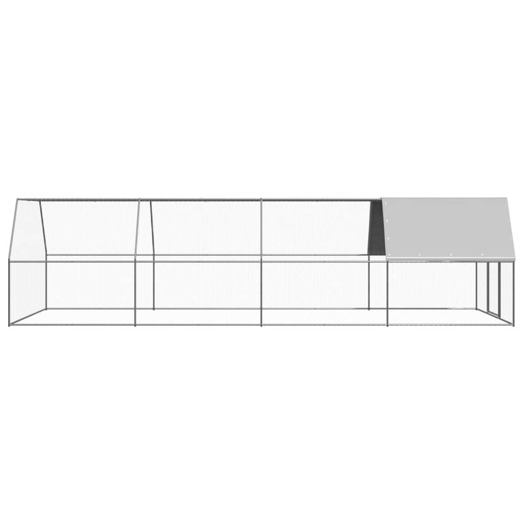 vidaXL Klatka zewnętrzna dla kurcząt, 3x8x2 m, stal galwanizowana