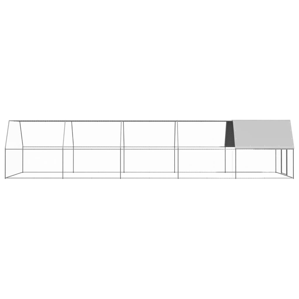 vidaXL Klatka zewnętrzna dla kurcząt, 3x10x2 m, stal galwanizowana