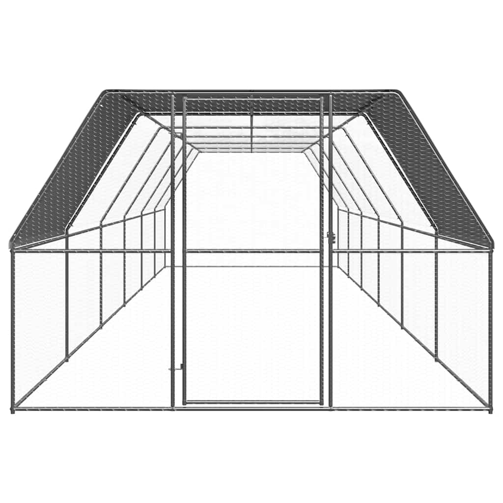vidaXL Klatka zewnętrzna dla kurcząt, 3x12x2 m, stal galwanizowana