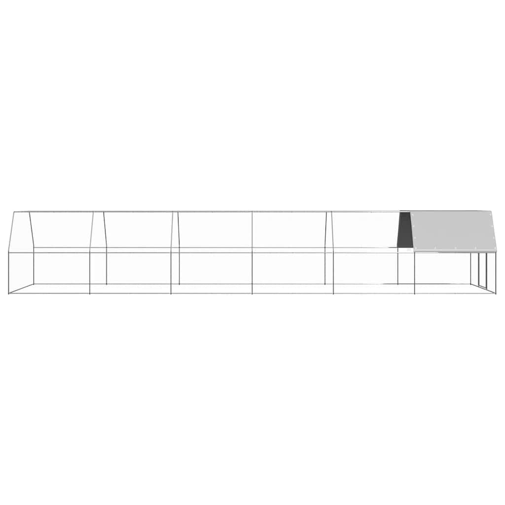 vidaXL Klatka zewnętrzna dla kurcząt, 3x12x2 m, stal galwanizowana