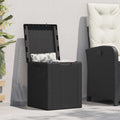 vidaXL Skrzynia ogrodowa, 90 L, czarna, rattan PP