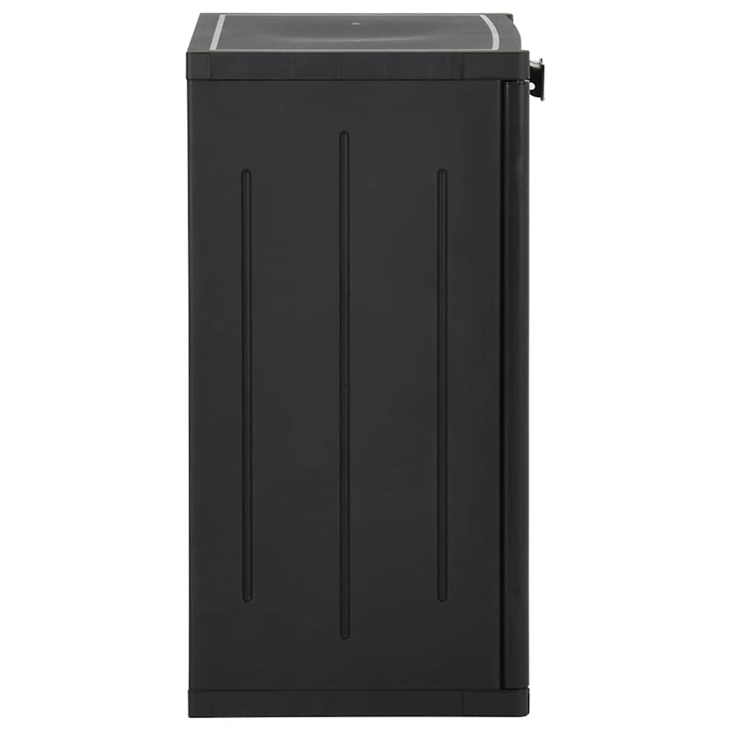 vidaXL Szafka ogrodowa, czarna, 65x45x88 cm, rattan PP