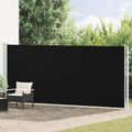 vidaXL Wysuwana markiza boczna na taras, 180 x 600 cm, czarna