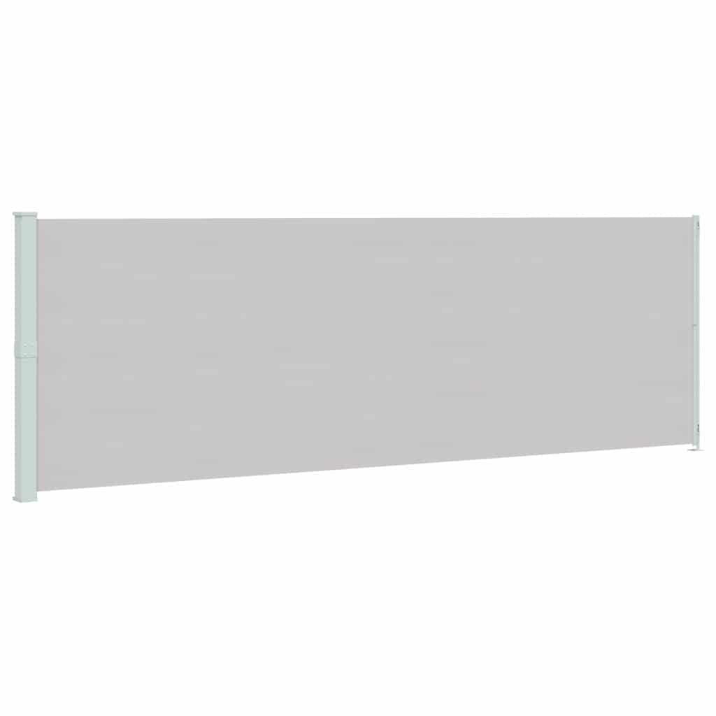 vidaXL Zwijana markiza boczna na taras, 200x614 cm, szara