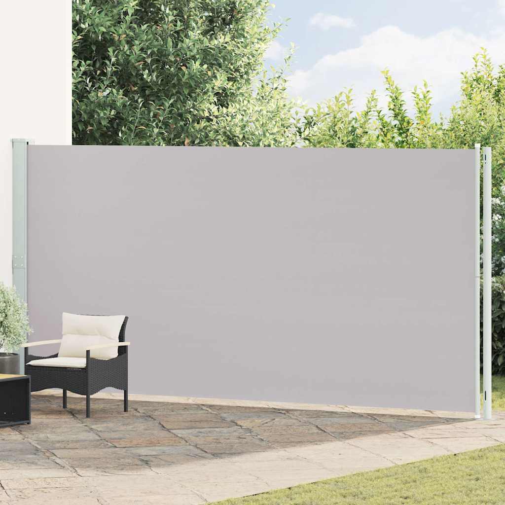 vidaXL Zwijana markiza boczna na taras, 200x614 cm, szara