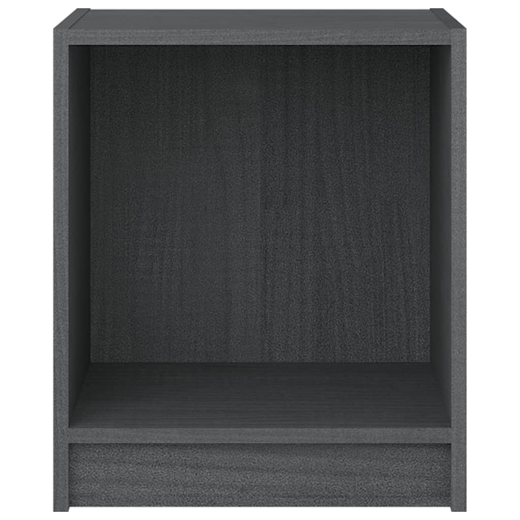 vidaXL Szafki nocne, 2 szt., szare, 35,5x33,5x41,5 cm, drewno sosnowe