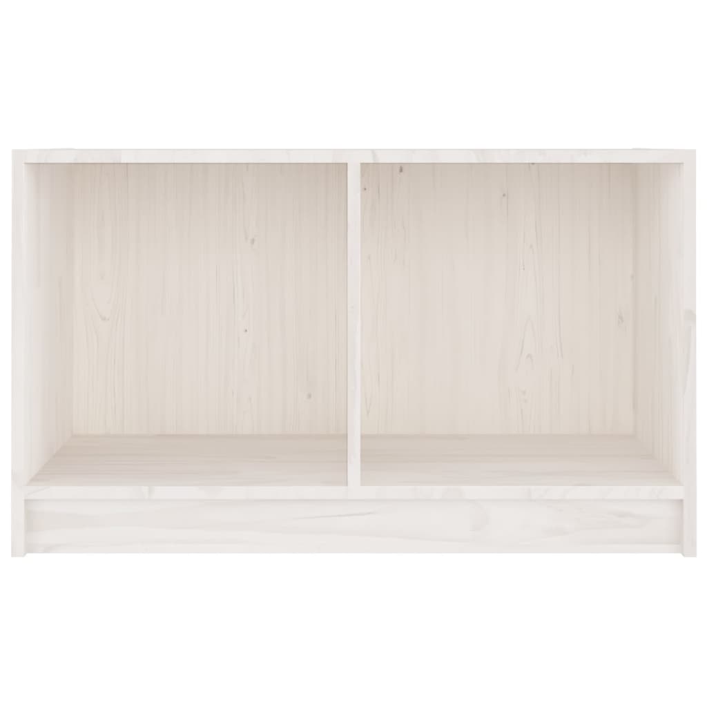 vidaXL Szafka pod telewizor, biała, 70x33x42 cm, lite drewno sosnowe