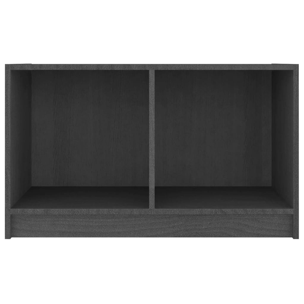vidaXL Szafka pod telewizor, szara, 70x33x42 cm, lite drewno sosnowe