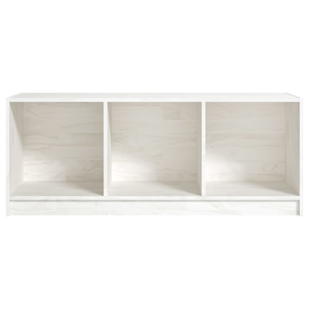 vidaXL Szafka pod telewizor, biała, 104x33x41 cm, lite drewno sosnowe