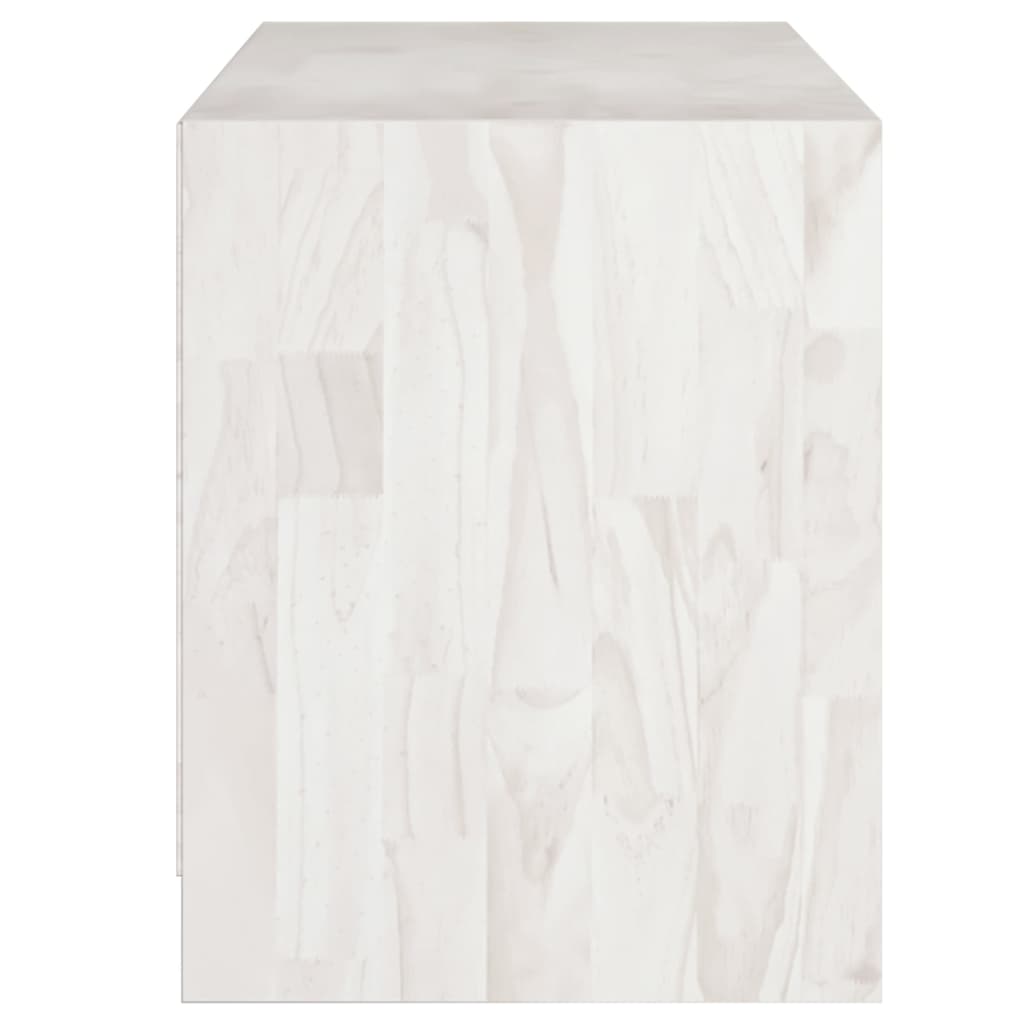vidaXL Szafka pod telewizor, biała, 104x33x41 cm, lite drewno sosnowe