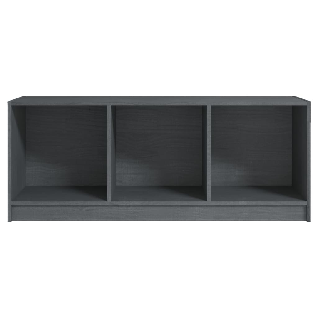 vidaXL Szafka pod telewizor, szara, 104x33x41 cm, lite drewno sosnowe