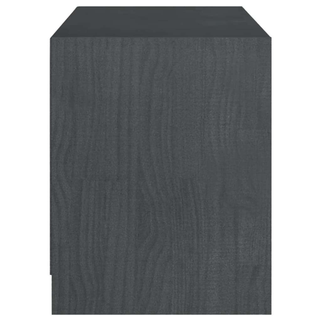 vidaXL Szafka pod telewizor, szara, 104x33x41 cm, lite drewno sosnowe
